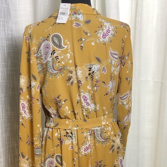 Bobeau Yellow Floral Midi Dress NWT - Picture 14 of 15